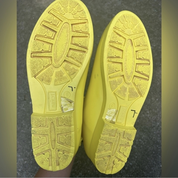J Crew Factory Yellow Chelsea Rain Boots - Picture 2 of 10